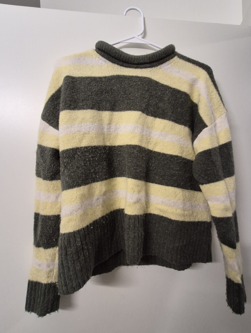 Green And Yellow Striped Crewneck Sweater - Madewell